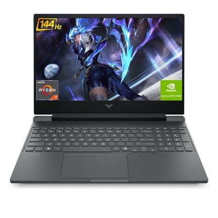HP Victus 15.6" FHD 144Hz RTX 5060 Gaming Laptop, AMD Ryzen AI 7 350, 32GB RAM, 2TB SSD, Black