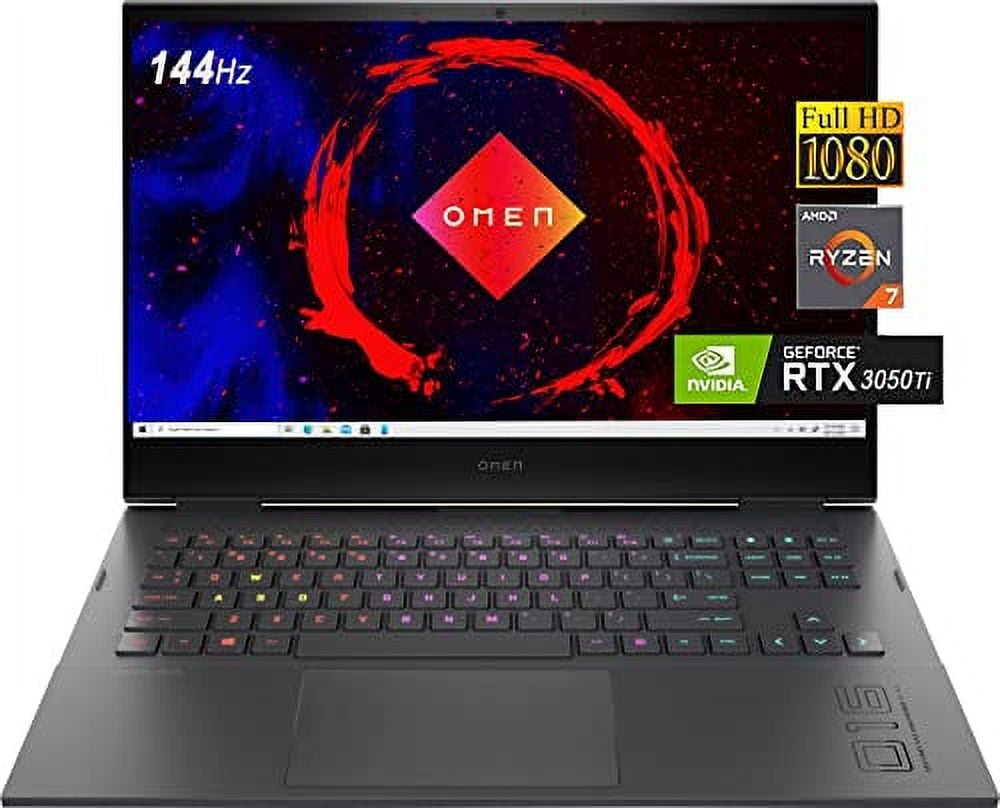 HP OMEN 16.1 Inch Gaming Laptop, AMD Ryzen 7 5800H, 16GB RAM, 2TB SSD