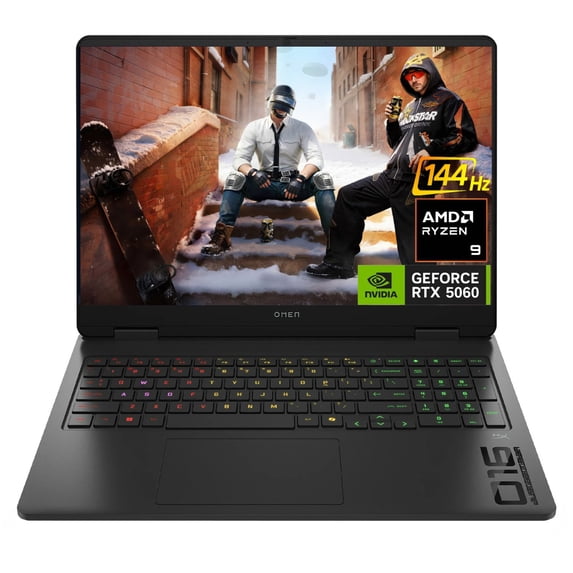 HP OMEN 16" FHD+ 144Hz RTX 5060 Gaming Laptop, AMD Ryzen 9 8940HX, 32GB DDR5, 1TB SSD, Windows 11 Home