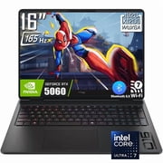 HP OMEN 16 HyperX Gaming Laptop, 16" 1920 x 1200 165Hz LED Display, Intel Core Ultra 7 356H, NVIDIA RTX 5060, RGB Backlit KB, Windows 11 Home32GB DDR5 RAM | 1TB SSD