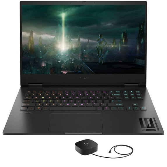 HP OMEN 16 xf00 Gaming/Entertainment Laptop (AMD Ryzen 9 7940HS 8-Core, 16.1in 165 Hz Full HD (1920x1080), GeForce RTX 4070, Win 11 Home) with G5 Essential Dock
