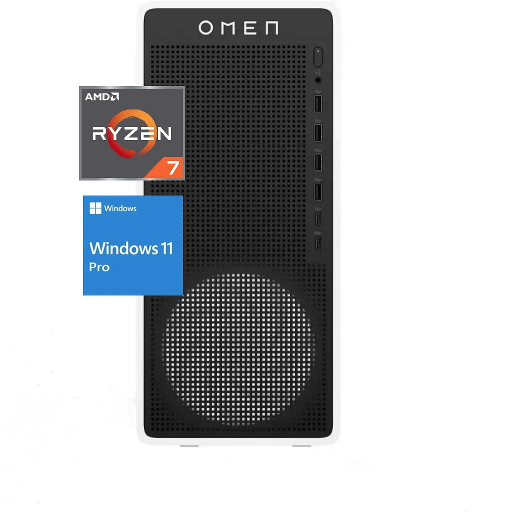 HP OMEN 16L Gaming Desktop PC, AMD Ryzen 7 8700F, 8GB DDR5, 512GB SSD ...
