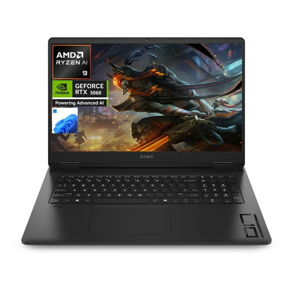 HP OMEN 17.3" FHD 144Hz IPS Gaming Laptop, AMD Ryzen AI 9 365, NIVIDIA RTX 5060, 16GB DDR5, 1TB SSD