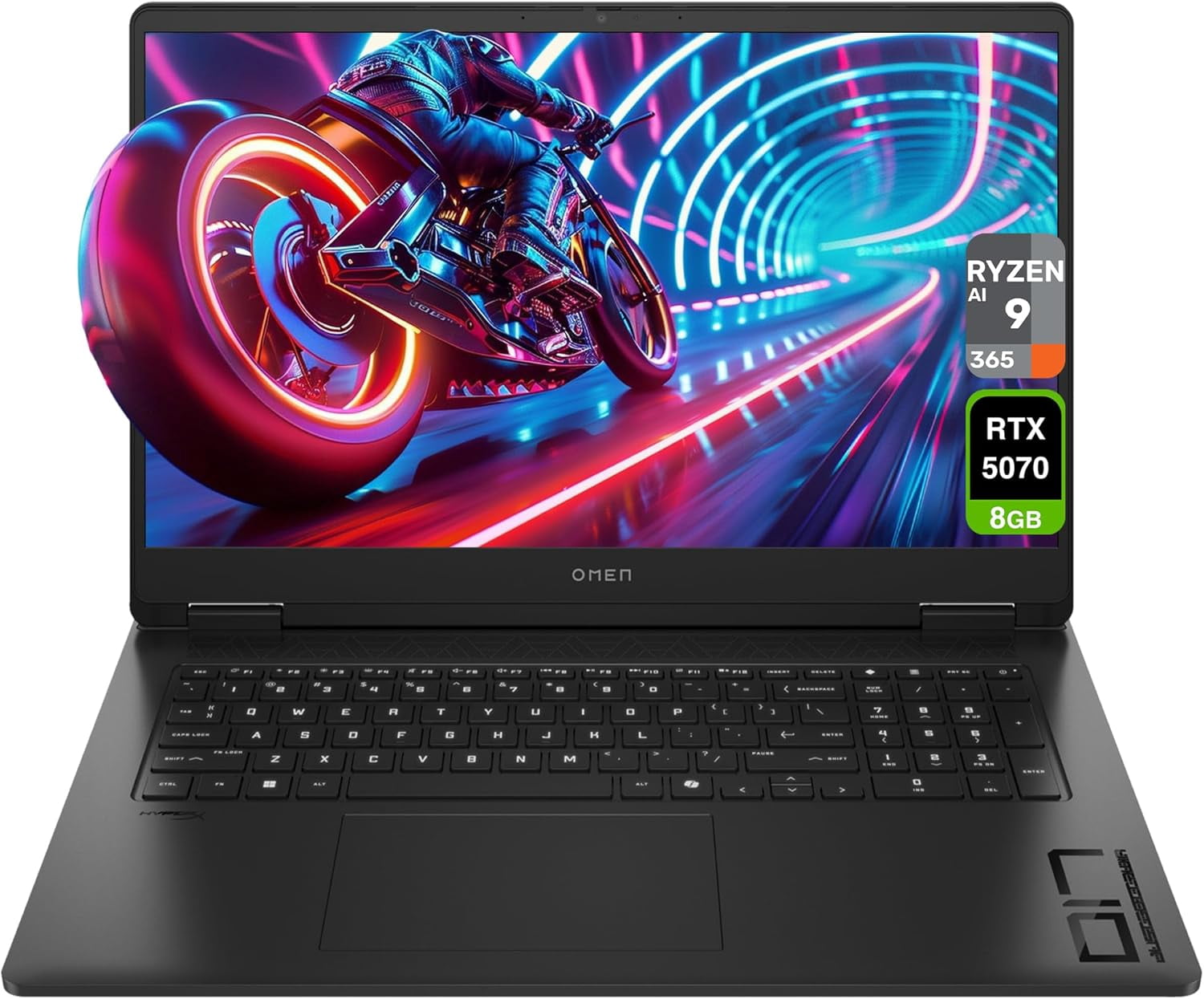 HP OMEN 17 Gaming Laptop, AMD Ryzen AI 9-365, 64 GB DDR5 RAM, 2 TB PCIe SSD, 17.3" FHD (1920x1080) 144 Hz Display, Nvidia G-Force RTX 5070 Graphics, 1-zone Backlit Keyboard, W11 Home, Shadow Black