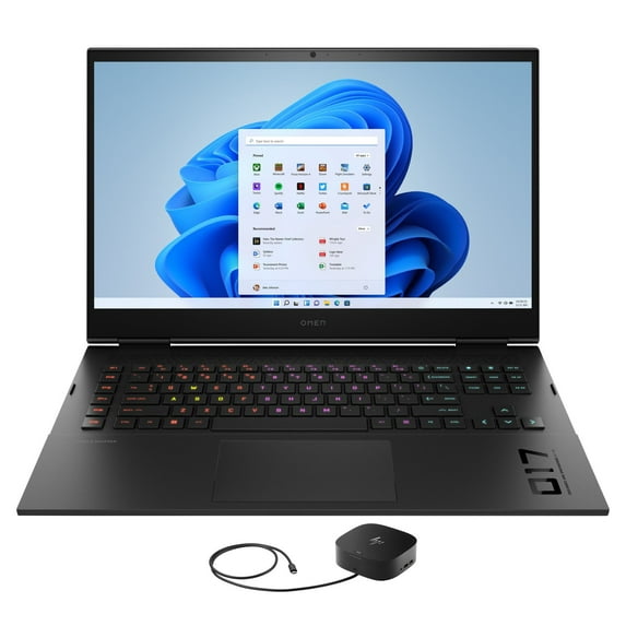 HP OMEN 17t-cm200 Gaming/Entertainment Laptop (Intel i9-13900HX 24-Core, 17.3in 240Hz 2K Quad HD (2560x1440), GeForce RTX 4080, Win 11 Pro) with G2 Universal Dock