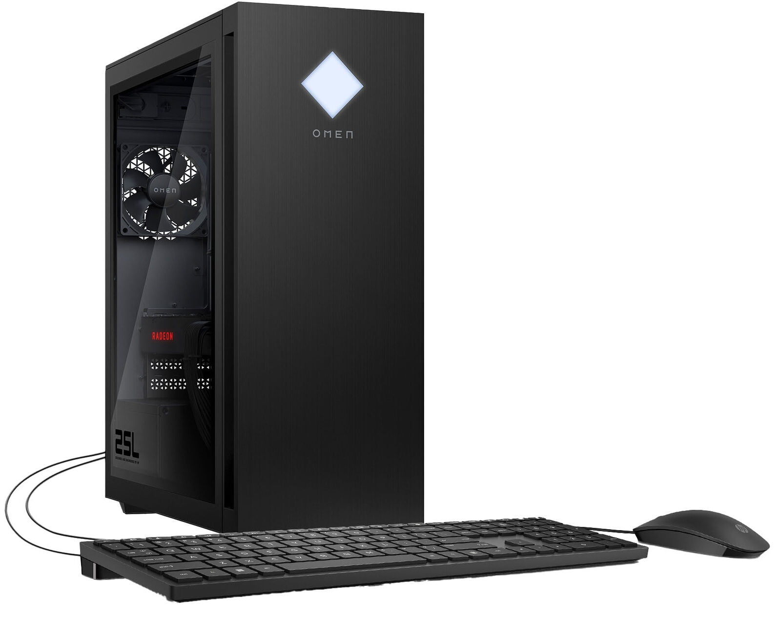 HP OMEN 25L Gaming Desktop, AMD Ryzen 5 5600G, 16GB RAM, 1TB SSD