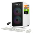 thumbnail image 1 of HP OMEN 35L Gaming Desktop PC (AMD Ryzen 5 8500G, GeForce RTX 4060 8GB GDDR6, 32GB DDR5, 128GB PCIe SSD + 1TB HDD, RGB Fans, Air Cooling, 500W PSU, WiFi 6, Bluetooth 5.3, Win 11 Home) w/USB-C Dock, 1 of 5
