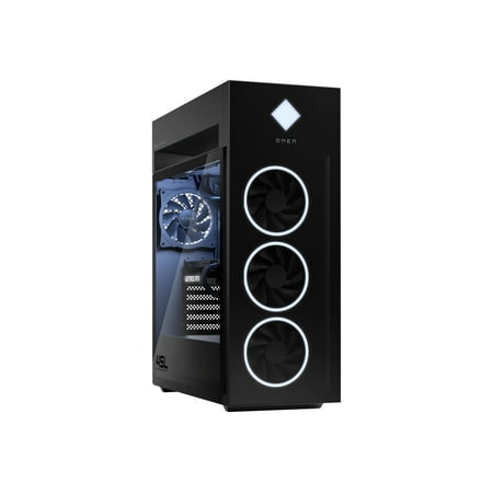 OMEN 45L by HP GT22-1060 - microATX gaming - Core i7 13700KF / up to 5.4 GHz - RAM 32 GB - SSD 1 TB - NVMe - GeForce RTX 4070 Ti - Gigabit Ethernet, IEEE 802.11ax (Wi-Fi 6), Bluetooth 5.3 - Win 11 Pro - monitor: none - black, dark chrome logo, paint finis