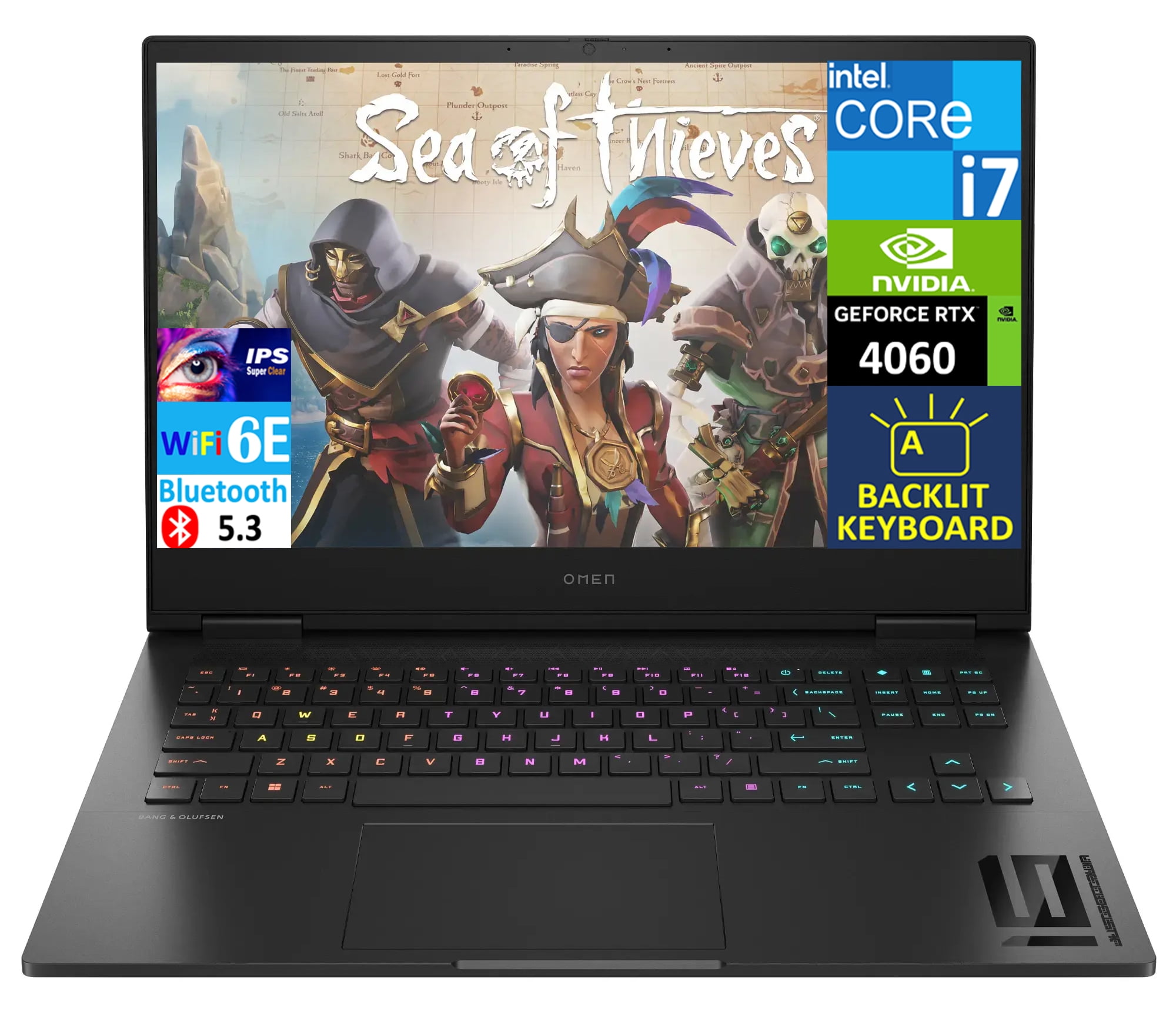 HP OMEN Gaming Laptop 16.1in 165Hz IPS FHD Display (Intel i7-13620H, GeForce RTX 4060 8GB, 32GB DDR5, 1TB PCIe SSD, 4-Zone RGB KB, Thunderbolt 4, WiFi 6E, Webcam, Bluetooth 5.3, Win 11 Home)