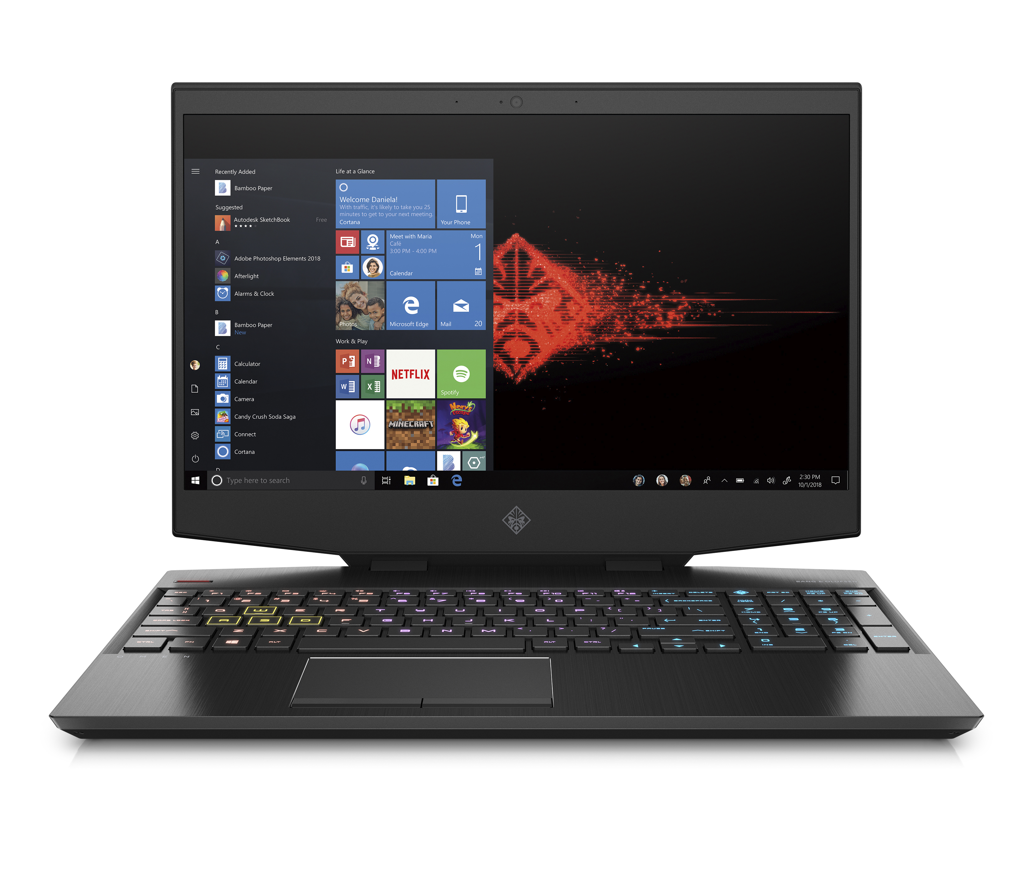 HP OMEN Laptop 15-dh1020nr 15.6" With Intel Core i7-10750H 8GB DDR4 512GB SSD Windows 10 Home Laptop - image 1 of 4