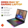 thumbnail image 1 of HP OMEN - MAX 16" 240Hz Gaming Laptop - Intel Core Ultra 9 275HX with 32GB Memory - NVIDIA GeForce RTX 5080 - 1TB SSD - Shadow Black, 1 of 5