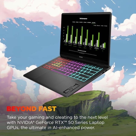 HP OMEN - Transcend 14" 120Hz 3K OLED Gaming Laptop - Intel Core Ultra 7-255H - 32GB Memory - NVIDIA GeForce RTX 5060 - 1TB SSD - Shadow Black