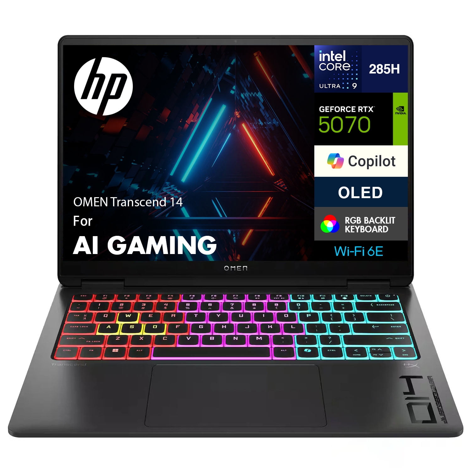 HP - OMEN Transcend 14 Laptop 14.0 2.8K (Intel Ultra 9-285H, 32GB LPDDR5X, 2TB PCIe SSD, Win 11 Pro)