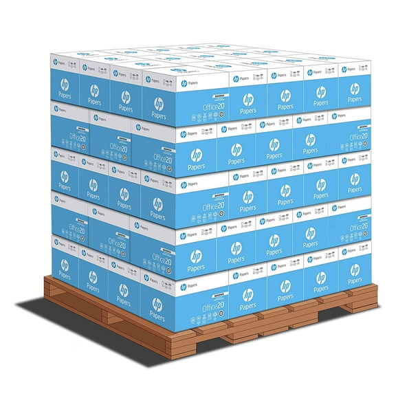 HP Office Printer Paper, 20 lb Copy Paper, 8.5 x 11 - 1 Pallet, 80 Cases (200,000 Sheets), 92 Bright