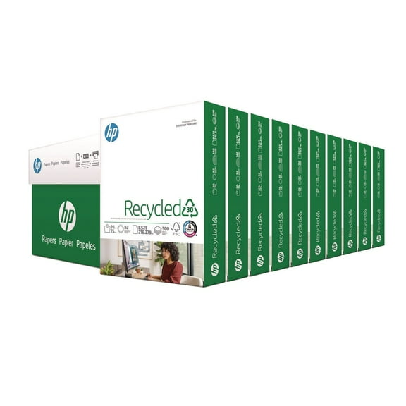 Recycled30 8.5 in. x 11 in. 20 lb. Bond Weight Paper - White (10/Carton)