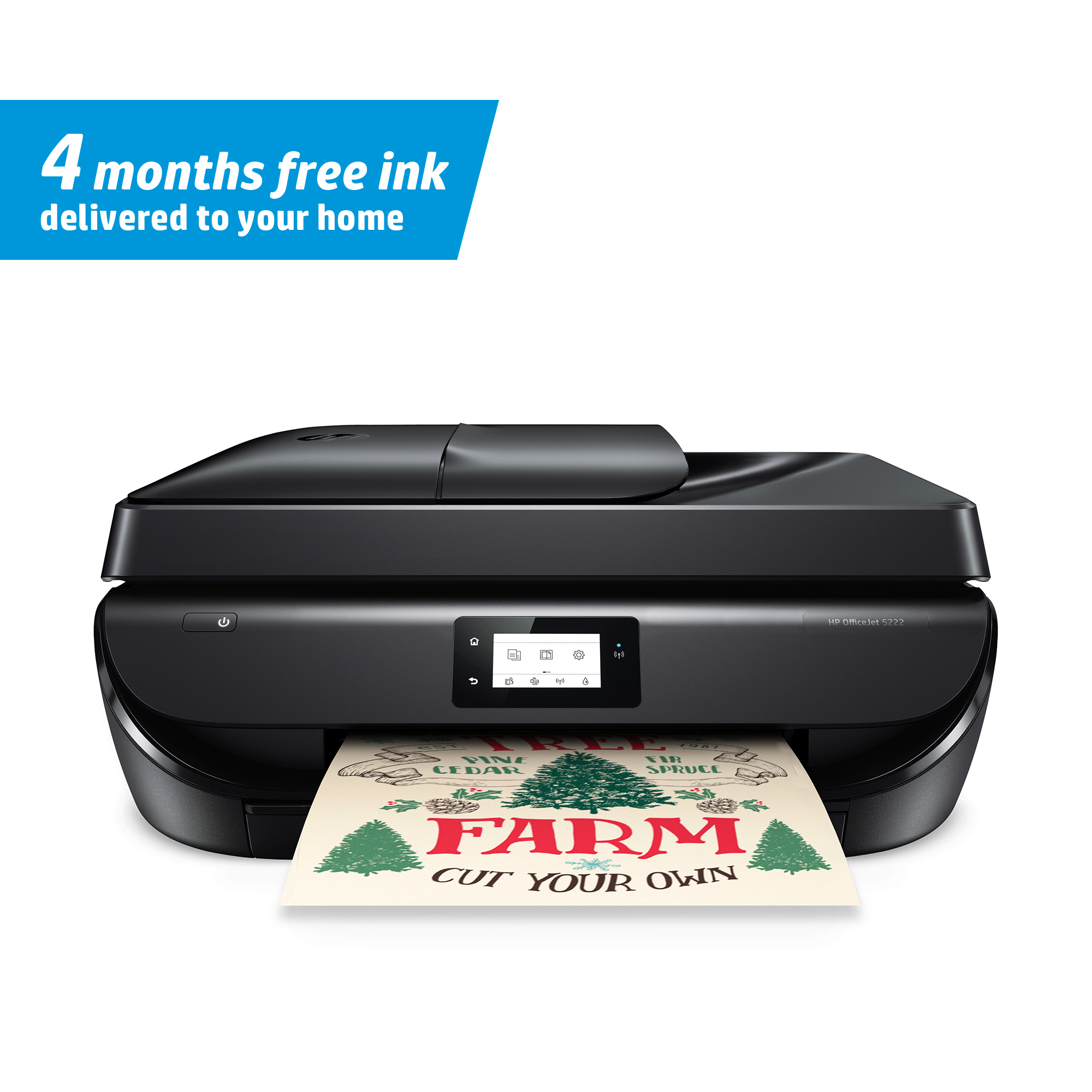 HP OfficeJet 5222 All-in-One Wireless Color Inkjet Printer – Instant Ink Ready - image 1 of 15