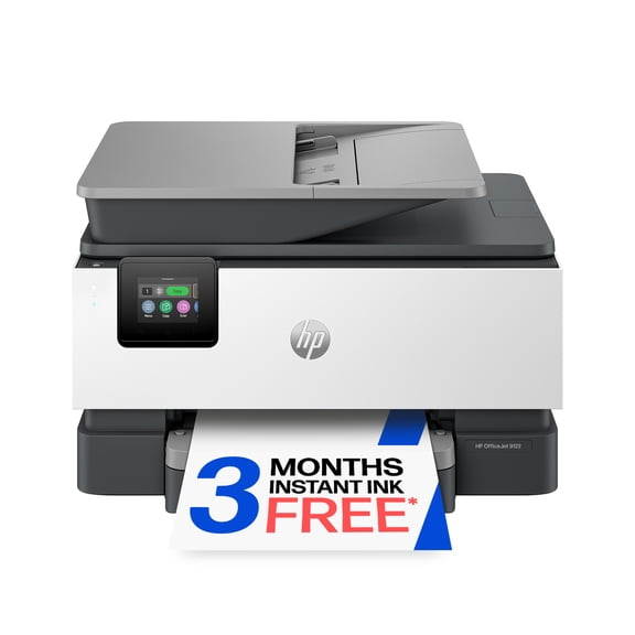HP OfficeJet 9122 Wireless All-in-One Color Inkjet Printer, Scanner, Copier, Fax, 3mos Instant Ink