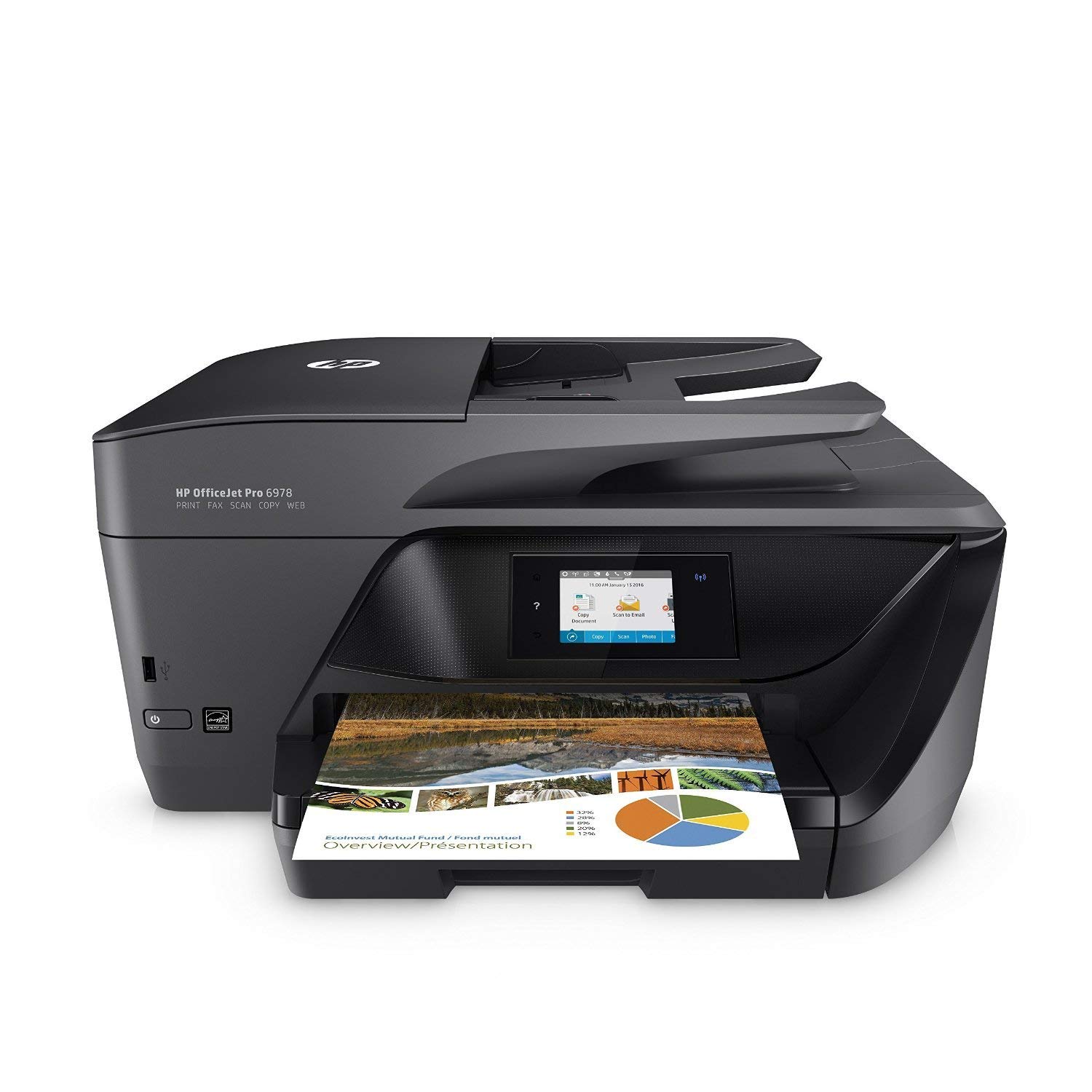 HP OfficeJet Pro 6978 Color Inkjet Wireless All-In-One Printer, Double Sided Print and Scan, Instant Ink Ready (T0F29A) - image 1 of 5