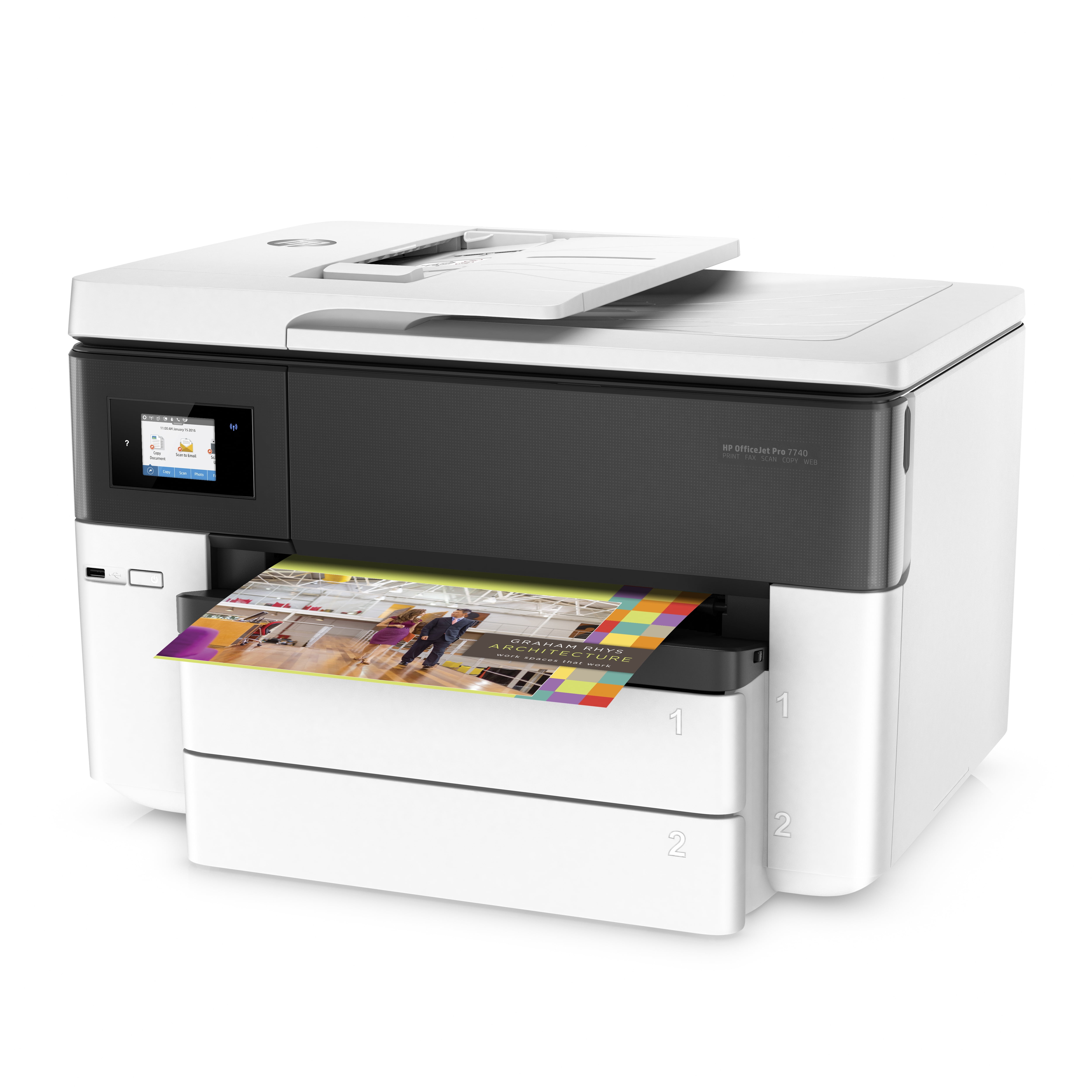 HP Officejet Pro 7740 All-in-One Imprimante multifonctions couleur jet  d'encre A3