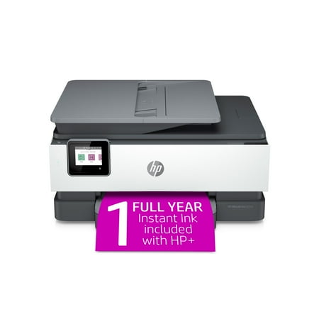 HP - OfficeJet Pro 8034e Wireless All-In-One Inkjet Printer with 12 months of Instant Ink Included with HP+ - White
