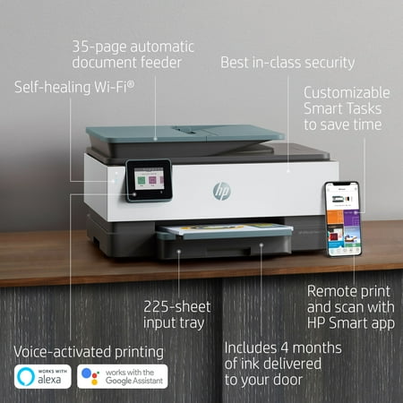 HP Officejet Pro 8028 All-in-One Color Wireless Printer, Scan, Copy, Fax, Wi-Fi