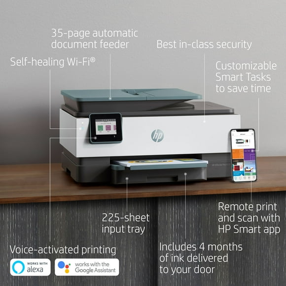 HP Officejet Pro 8028 All-in-One Color Wireless Printer, Scan, Copy, Fax, Wi-Fi