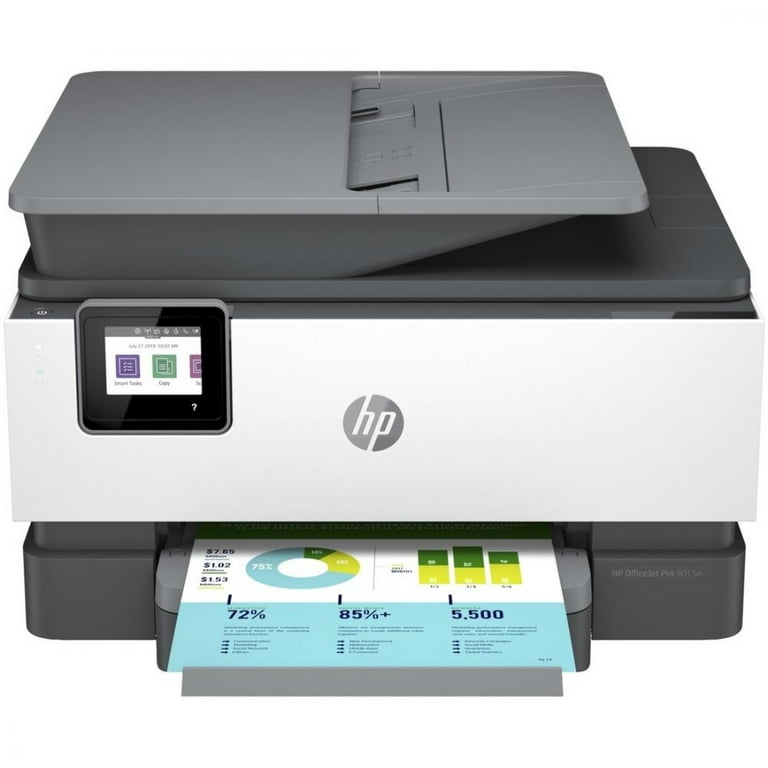 het kan tabak Huiskamer HP Officejet Pro 9015e Inkjet Multifunction Printer-Color-Copier/Fax/Scanner-32  ppm Mono/32 ppm Color Print-4800x1200 dpi Print-Automatic Duplex Print-25000  Pages-250 sheets Input-Color Flatbed Sca... - Walmart.com