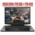 thumbnail image 1 of HP Omen 15 Premium Gaming Laptop 15.6” diagonal FHD IPS 10th Gen Intel 6-Core i7-10750H 32GB DDR4 1TB SSD + 1TB HDD Geforce GTX 1660Ti 6GB Backlit Keyboard Wifi6 USB-C HDMI B&O Audio Win10, 1 of 9