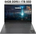 thumbnail image 1 of HP Omen 16 Gaming Laptop 16.1" FHD IPS 144Hz 100% sRGB Display AMD Octa-Core Ryzen 7 6800H Processor 64GB DDR5 1TB SSD NVIDIA GeForce RTX 3060 6GB RGB Backlit USB-C B&O HDMI Webcam Win11 Black, 1 of 6