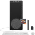 thumbnail image 1 of HP Omen 16L Gaming Desktop, AMD Ryzen 7 8700F, NVIDIA GeForce RTX 5060 8GB GDDR7, 32GB DDR5, 2TB Storage (1TB SSD+1TB Docking Station Set), Keyboard & Mouse, Win 11 Pro, White, 1 of 9