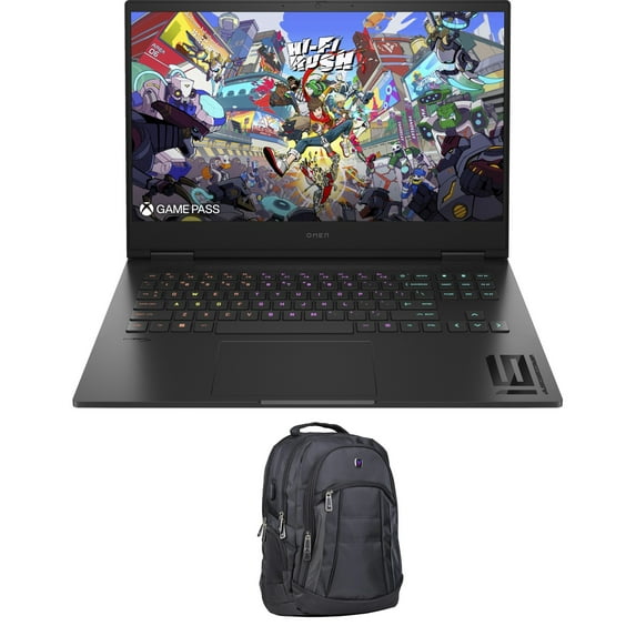HP Omen 16t-wf100 Gaming/Entertainment Laptop (Intel i9-14900HX 24-Core, 16.1in 165 Hz Full HD (1920x1080), GeForce RTX 4070, 16GB DDR5 5600MHz RAM, Win 10 Pro) with Premium Backpack