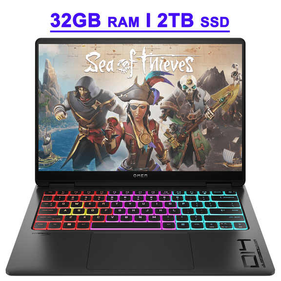 HP Omen Transcend 14 Premium Gaming AI Laptop 14" 3k OLED 120Hz (100% DCI-P3, HDR 500nits) Intel 16-core Ultra 9 285H 32GB RAM 2TB SSD GeForce RTX 5070 (798 AI TOPS) RGB Backlit Thunderbolt Win11