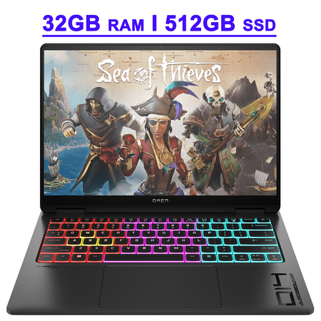 HP Omen Transcend 14 Premium Gaming AI Laptop 14" 3k OLED 120Hz (100% DCI-P3, HDR 500nits) Intel 16-core Ultra 9 285H 32GB RAM 512GB SSD GeForce RTX 5070 (798 AI TOPS) RGB Backlit Thunderbolt Win11