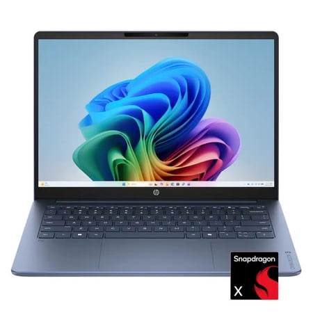 HP OmniBook 3 14-inch 2K Touchscreen Laptop Snapdragon X X1-26-100 16GB RAM 512GB SSD Qualcomm Adreno GPU Windows 11 Copilot+ AI PC Starlight Blue Wi-Fi 7 Bluetooth 5.4 Ultra-Thin