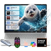 HP OmniBook 3 16 inch Laptop Next Gen AI PC 2K IPS Touchscreen Windows 11 Pro AMD Ryzen 5 40 8GB DDR5 512GB SSD Meteor Silver