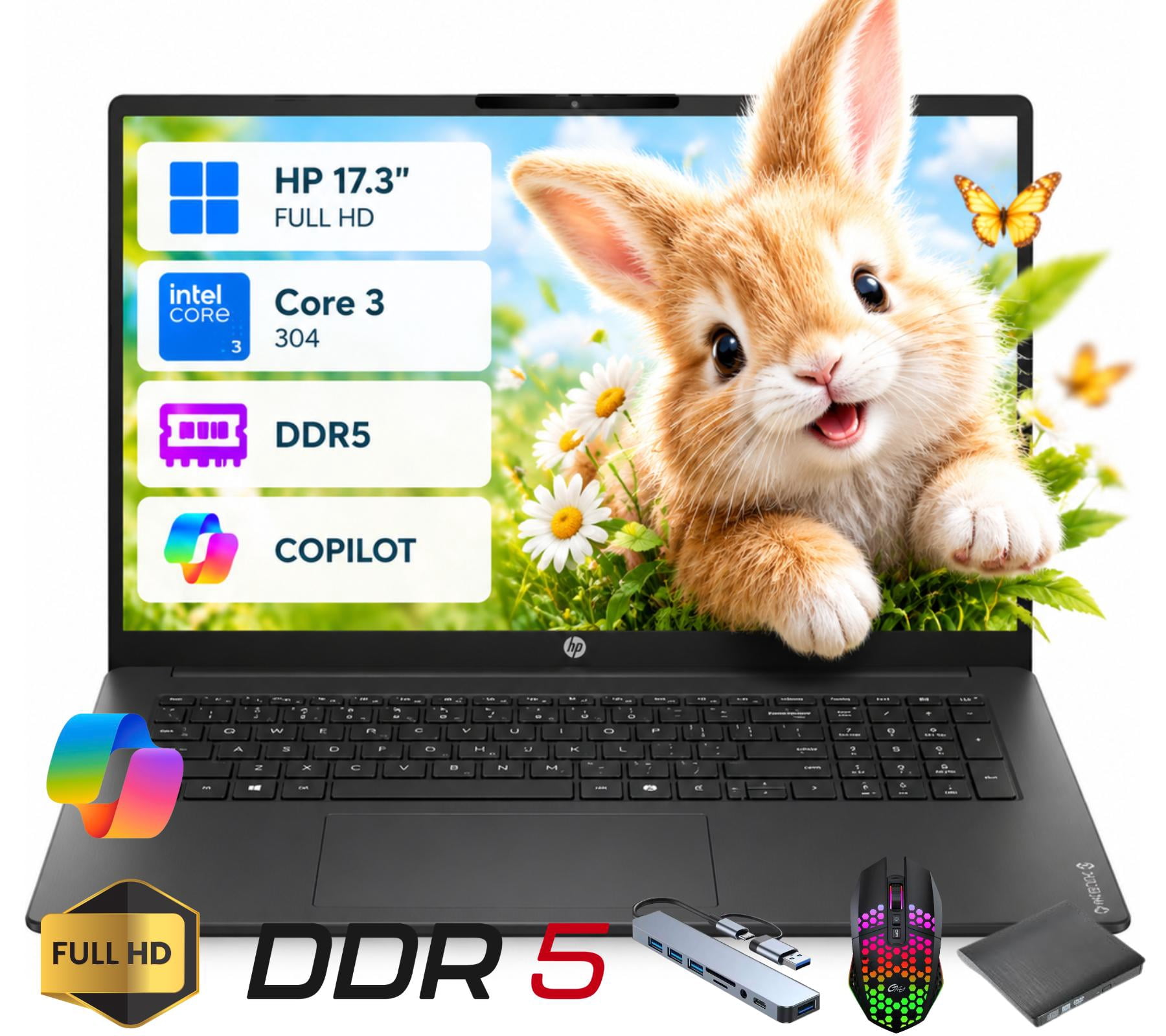 Windows Stick Computer HP - OmniBook 3 - Copilot+ PC - 17.3