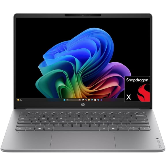 HP OmniBook 3 Laptop, 14" WUXGA Non-Touch, Snapdragon X X1-45, 16 GB Memory, 256 GB SSD, Windows 11 Home, Graphite