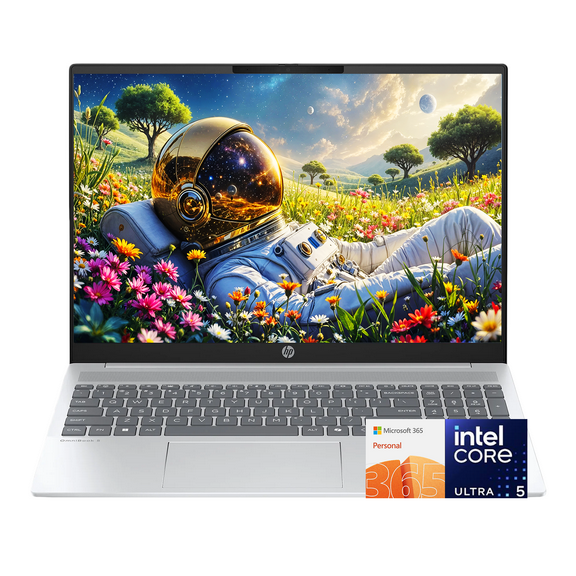HP OmniBook 5 16 2K Touch-Screen Laptop | Intel Core Ultra 5 225U (12-Core NPU) | 16GB LPDDR5x RAM, 512GB SSD | Backlit KB, Win 11| Computadora Porttil - College Students School | W/Office365