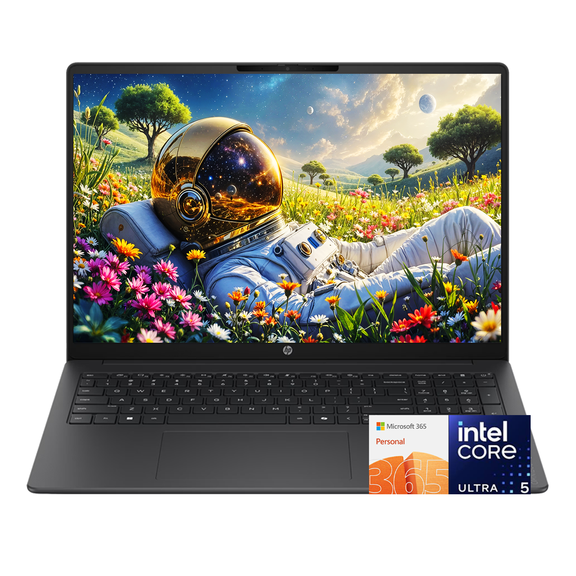 HP OmniBook 3 16 2K Touch-Screen Laptop | Intel Core Ultra 5 225U (12-Core NPU) | 8GB LPDDR5x RAM, 512GB SSD | Win 11| Computadora Porttil - College Students School | W/Office365