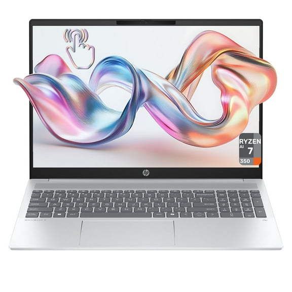 HP OmniBook 5 AI Copilot+ Laptop, AMD Ryzen AI 7 350, 32 GB LPDDR5x RAM, 2 TB PCIe SSD, 16" 2K (1920x1200) Touchscreen Display, AMD Radeon 860M, Backlit Numeric Keyboard, W11 Home, Silver