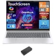thumbnail image 1 of HP OmniBook 5 AI Powered Laptop 16.0in Touchscreen IPS WUXGA Display (AMD Ryzen AI 7 350, 32GB LPDDR5X, 4TB PCIe SSD, AMD Radeon 860M, Backlit KB, WiFi 6, Webcam, Win 11 Pro) w/USB-C Dock, 1 of 7