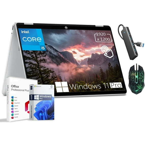 HP OmniBook 5 Flip 2-in-1 Laptop, 14" 2K Touchscreen Laptop, Intel 10-Core 5 120U, 8GB LPDDR5 RAM, 1TB SSD, Wi-Fi 6E ,Bluetooth 5.3, Windows 11 Pro