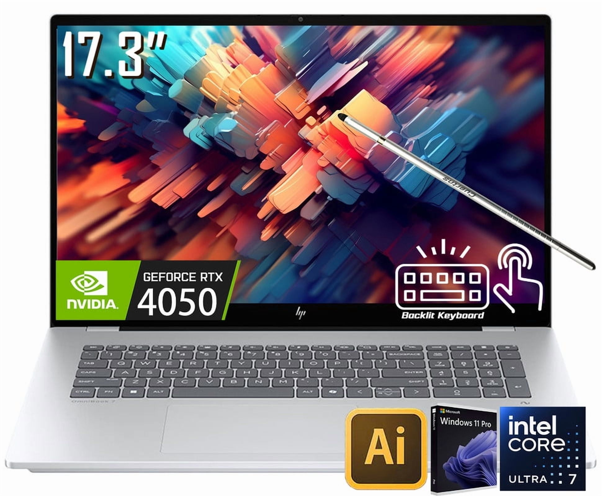 HP OmniBook 7 Copilot+ AI Gaming Laptop, 17.3