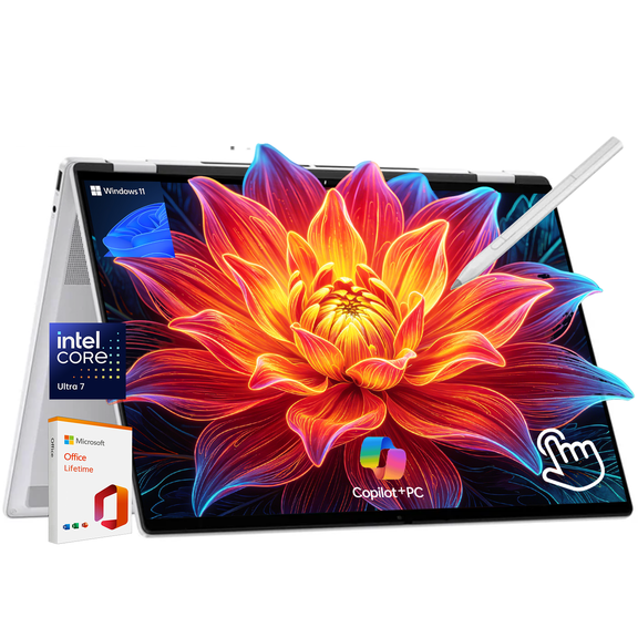 HP OmniBook 7 Flip 2-in-1 Laptop,Intel Core Ultra 7 258V,16" 3K OLED Touch, 32GB RAM 1TB SSD, Windows 11 Home