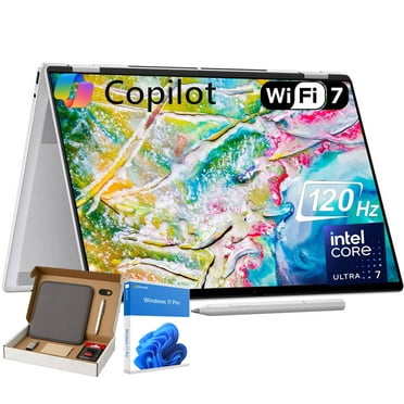 HP OmniBook 7 Flip 2-in-1 Laptop - Intel Core Ultra 7 258V - 16" 3K OLED Touchscreen - AI Copilot  PC - 32GB DDR5 RAM, 2TB SSD, Wi-Fi 7, 5MP IR Camera, Backlit KB - Windows 11 Pro