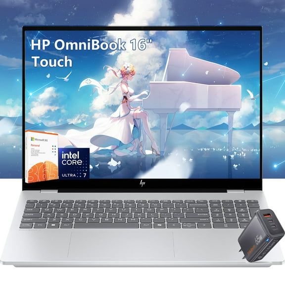 HP OmniBook 7 Touchscreen Laptop Business - Intel Core Ultra 7 255H - 16inch OLED Display 120Hz - 32GB RAM -1TB SSD -Backlit Keyboard - Video Editing Laptop College Student - Windows 11 Office 365