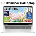 thumbnail image 1 of HP OmniBook AI Laptop 17.3", Intel Core Ultra 7 256V with Intel AI Boost 47 TOPS, RTX 4050 Graphics, 16GB LPDDR5 RAM, 2TB PCIe SSD, WiFi 7,Backlit Keyboard,Windows 11 Pro, 1 of 6