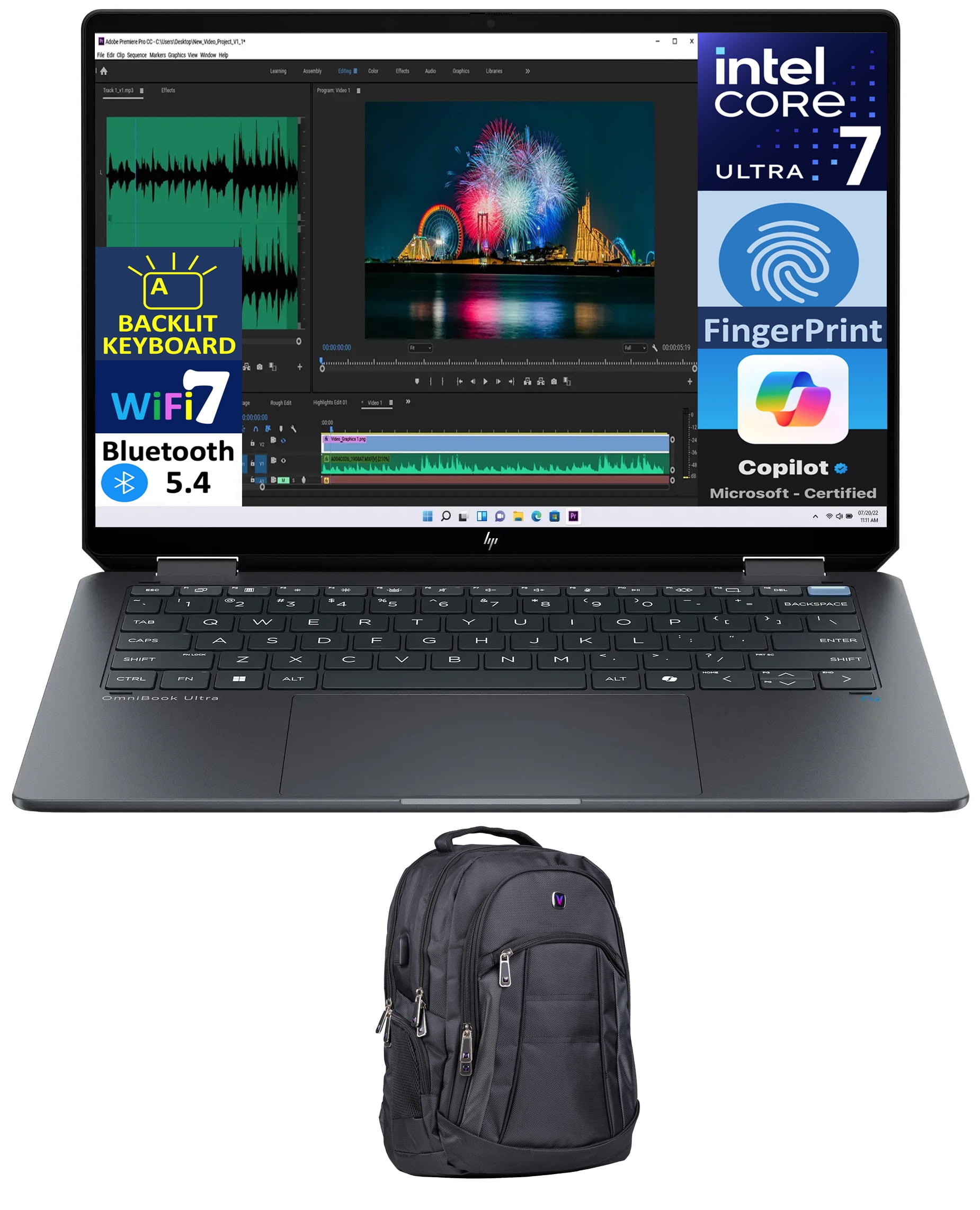 HP OmniBook Ultra Flip 2-in-1 Laptop 14.0in Touchscreen 2.8K Display ...