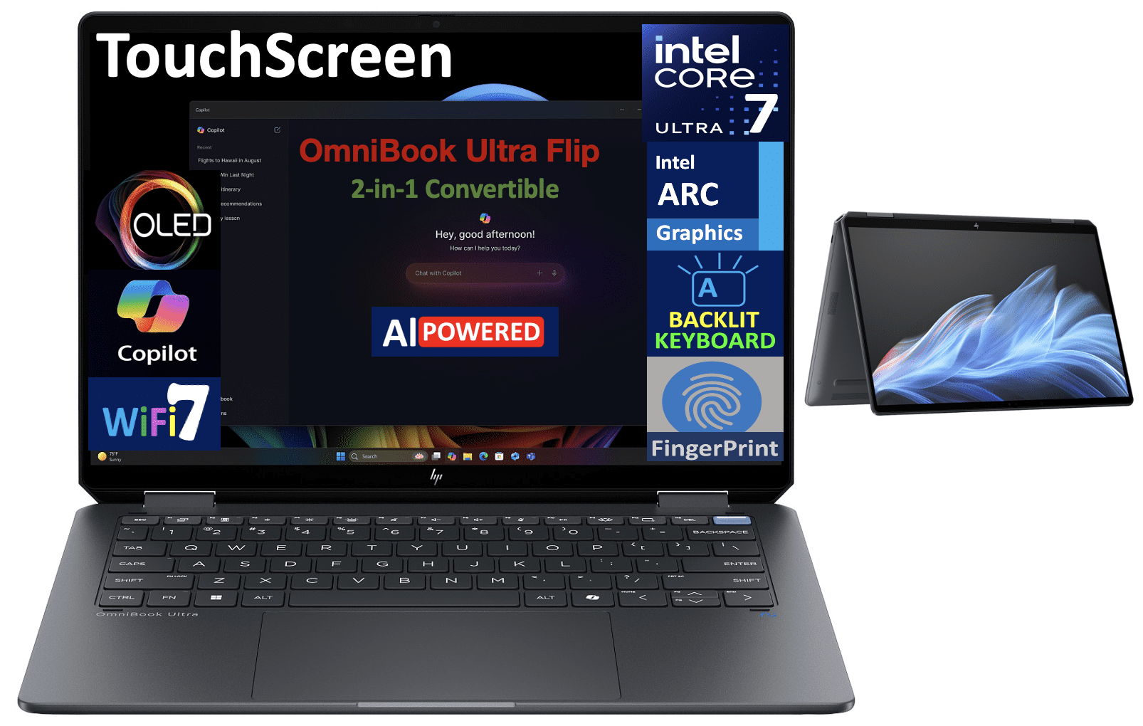 AI OmniBook Ultra Flip／Ultra 7 258V／2in1 Amazon.com: HP OmniBook Ultra Flip 2-in-1 Laptop 14.0