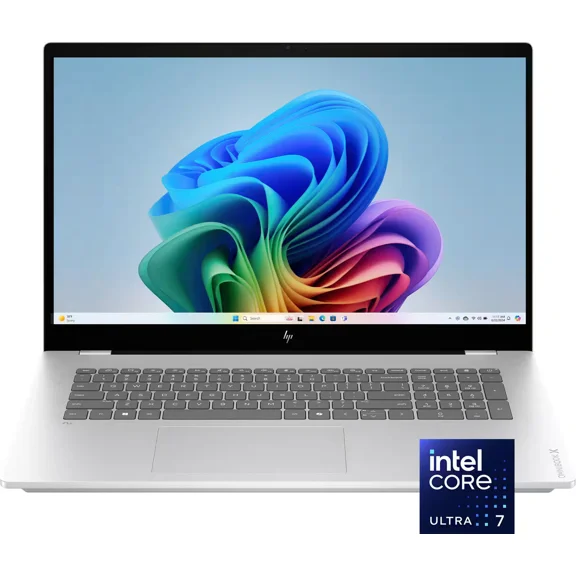 HP - OmniBook X 17.3" Full HD Touchscreen Laptop - Intel Core Ultra 7 - 16GB Memory - 512GB SSD - Copilot+ PC - Glacier Silver